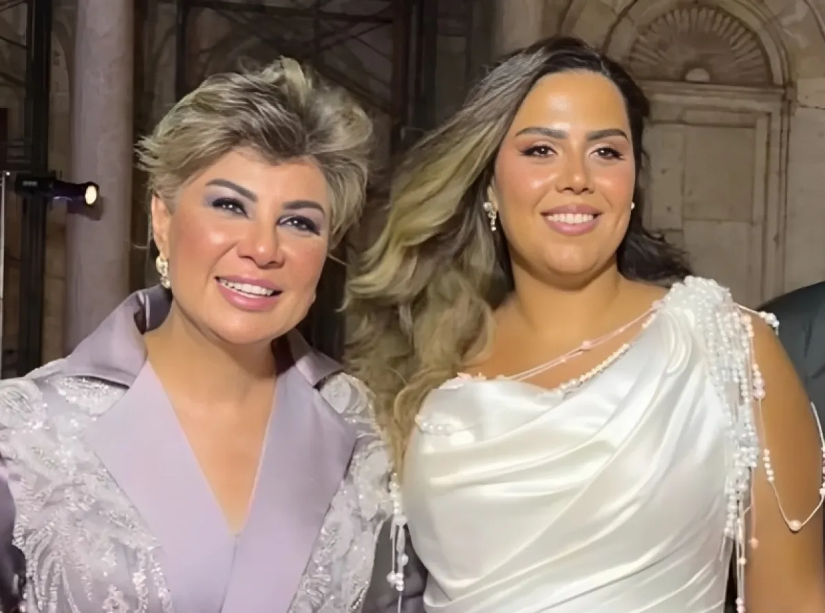 مفيدة شيحة في عقد قران ابنتها منة - الصورة من حساب الإعلامية مفيدة على إنستغرام