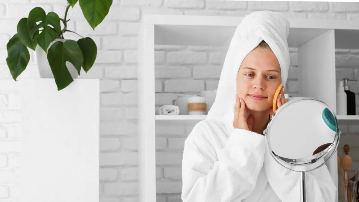 صورة لحامل تهتم ببشرتها