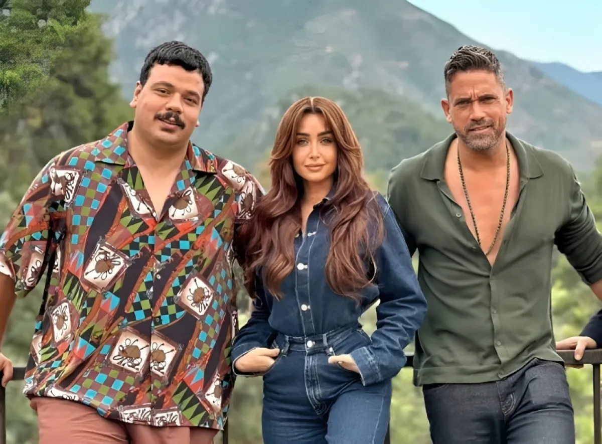 أمير كرارة وهنا الزاهد ومصطفى غريب - الصورة من ستوري هنا الزاهد على إنستغرام