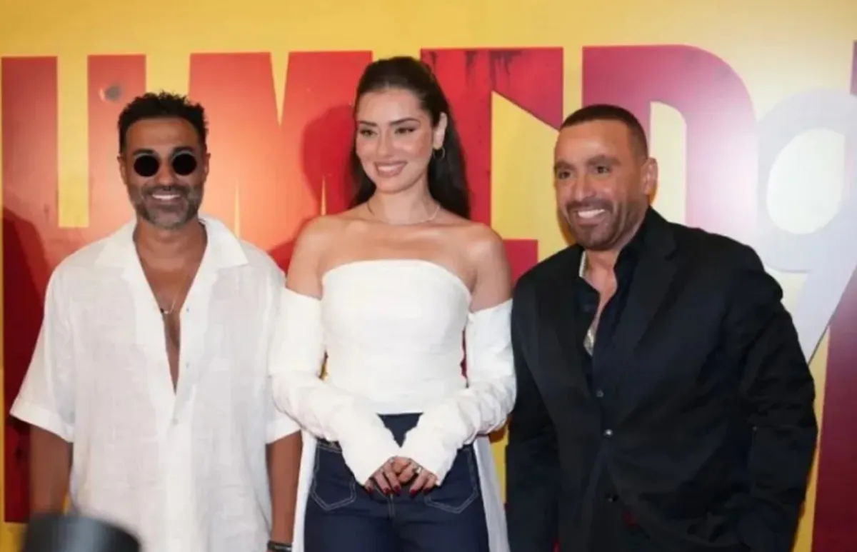 أحمد السقا وأحمد فهمي وجيهان الشماشرجي- الصورة من الشركة المنتجة للفيلم