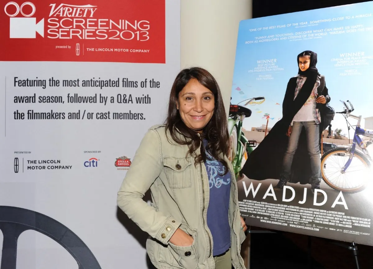 المخرجة السعودية هيفاء المنصور خلال حضورها سلسلة عروض أفلام شركة Sony Pictures Classics التي أنتجت من خلالها فيلم Wadjda في ArcLight Hollywood في كاليفورنيا - Haifaa Al-Mansour attends the 2013 Variety Screening Series Presents Sony Pictures Classics' 