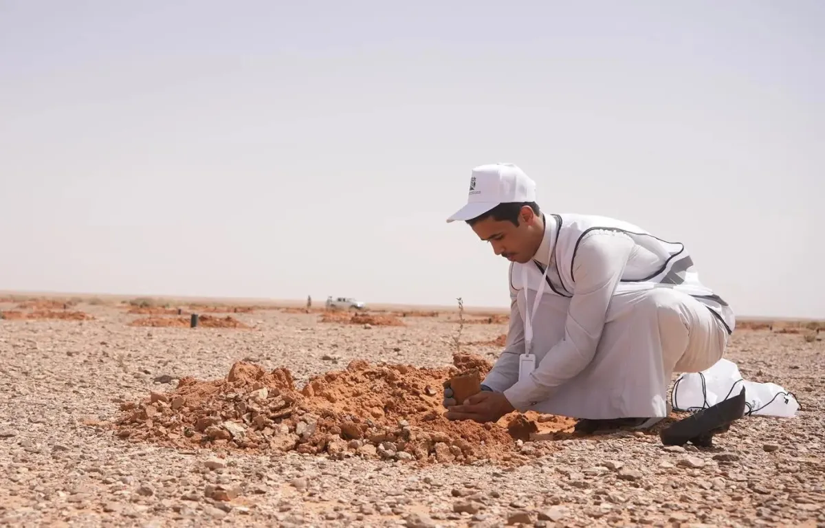 تدشين حملة نصنع التأثير لتنمية الغطاء النباتي - الصورة من وكالة الأنباء السعودية "واس"
