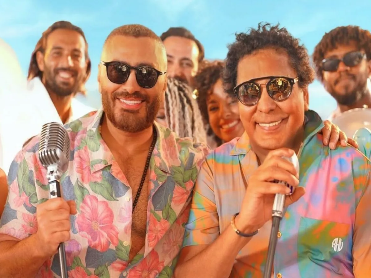 تامر حسني ومحمد منير في ديو الذوق العالي - الصورة من حساب تامر حسني على إنستغرام