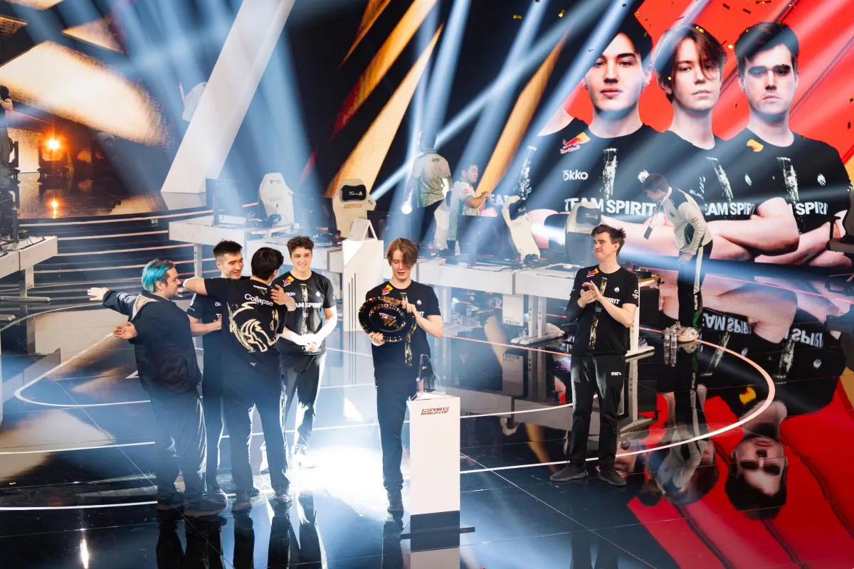  Team Spirit  أبطال Dota 2. الصورة من الحساب الرسمي لكأس العالم للرياضات الإلكترونية