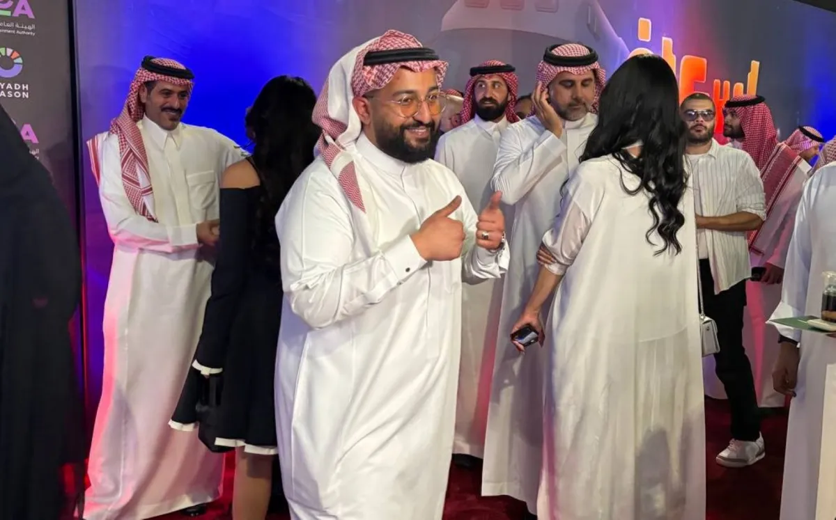 إبراهيم الحجاج أثناء العرض الاول لفيم إسعاف - الصورة  خاصة بسيدتي من تصوير زكية البلوشي