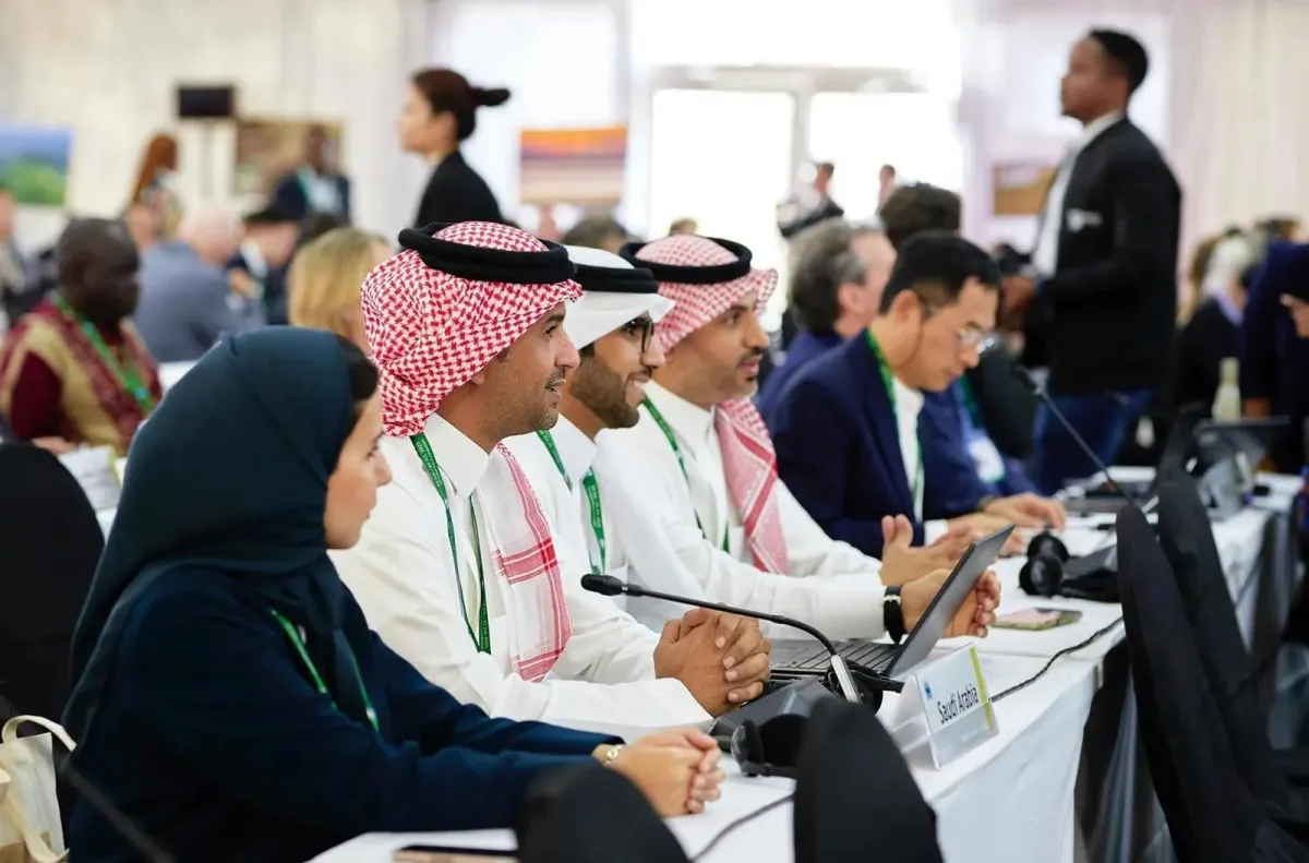 السعودية ممثلة في المركز الوطني لتنمية الحياة الفطرية تستعرض ريادتها البيئية في مؤتمر رامسار - الصورة من وكالة الأنباء السعودية "واس"