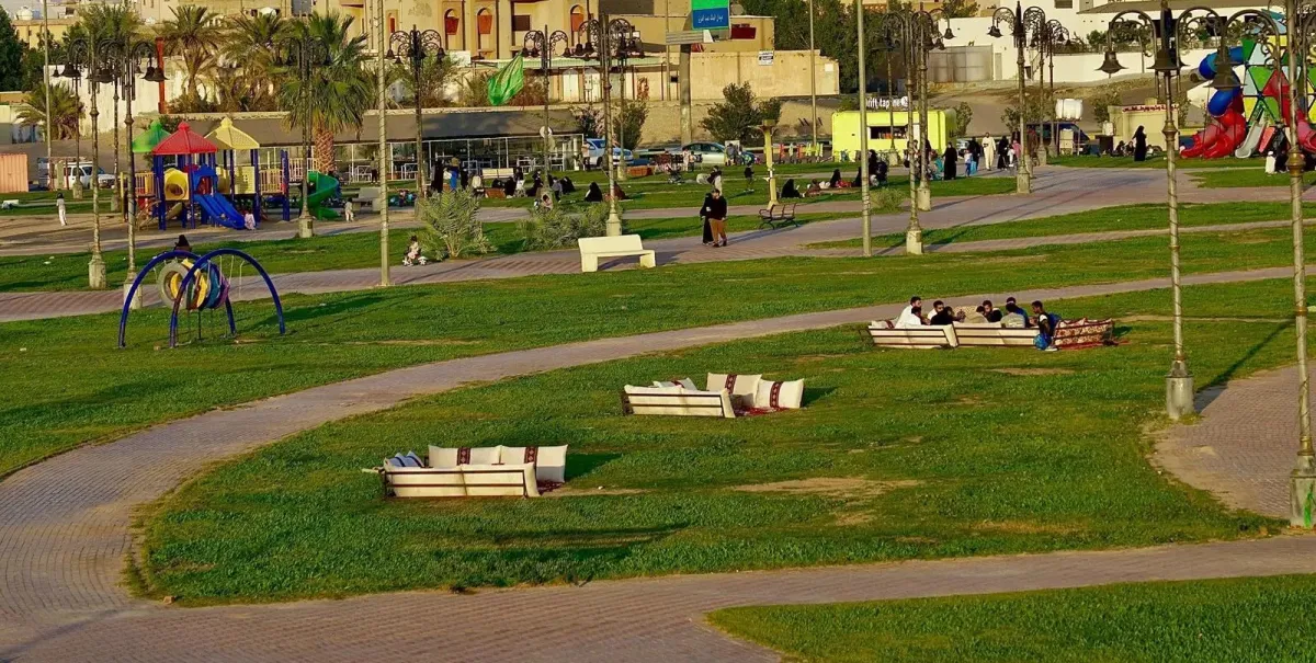 حديقة التابلاين وجهة ترفيهية تجذب الأهالي برفحاء - الصورة من وكالة الأنباء السعودية "واس"