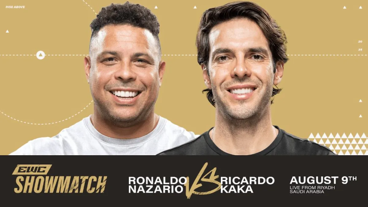 الأسطورتان رونالدو وكاكا - الصورة من موقع كأس العالم للرياضات الإلكترونية