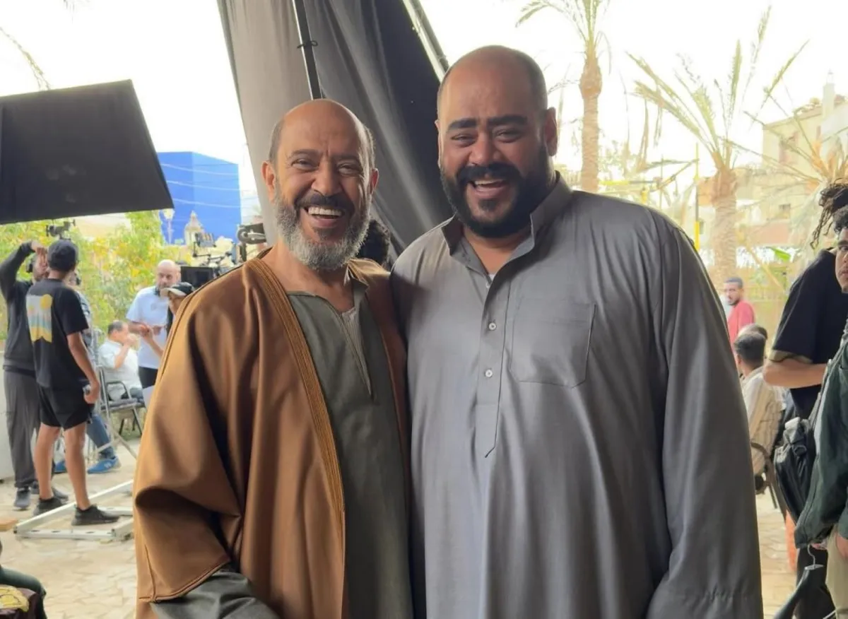 أشرف عبد الباقي ومحمد ممدوح من كواليس السادة الأفاضل - الصورة من حساب أشرف عبد الباقي على إنستغرام