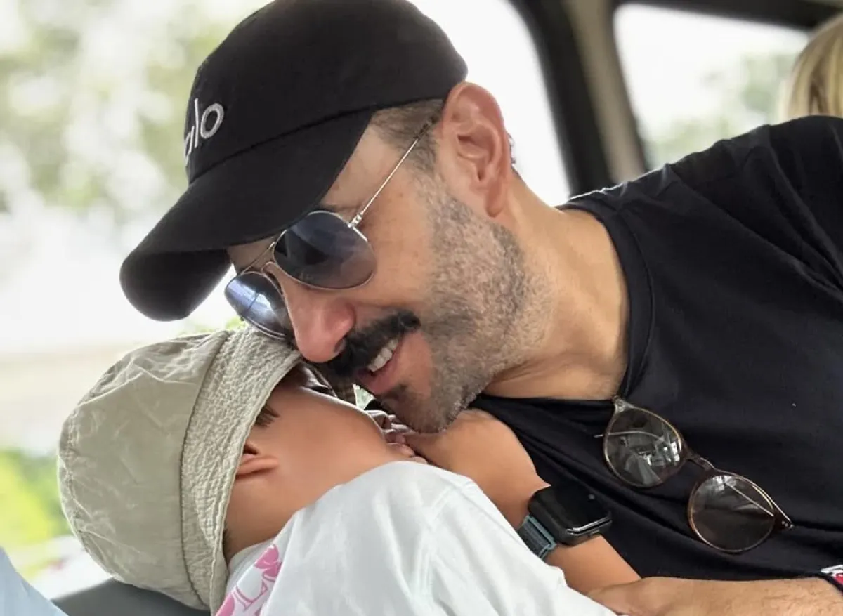 قصي خولي وابنه العميد فارس- الصورة من حسابه على إنستغرام