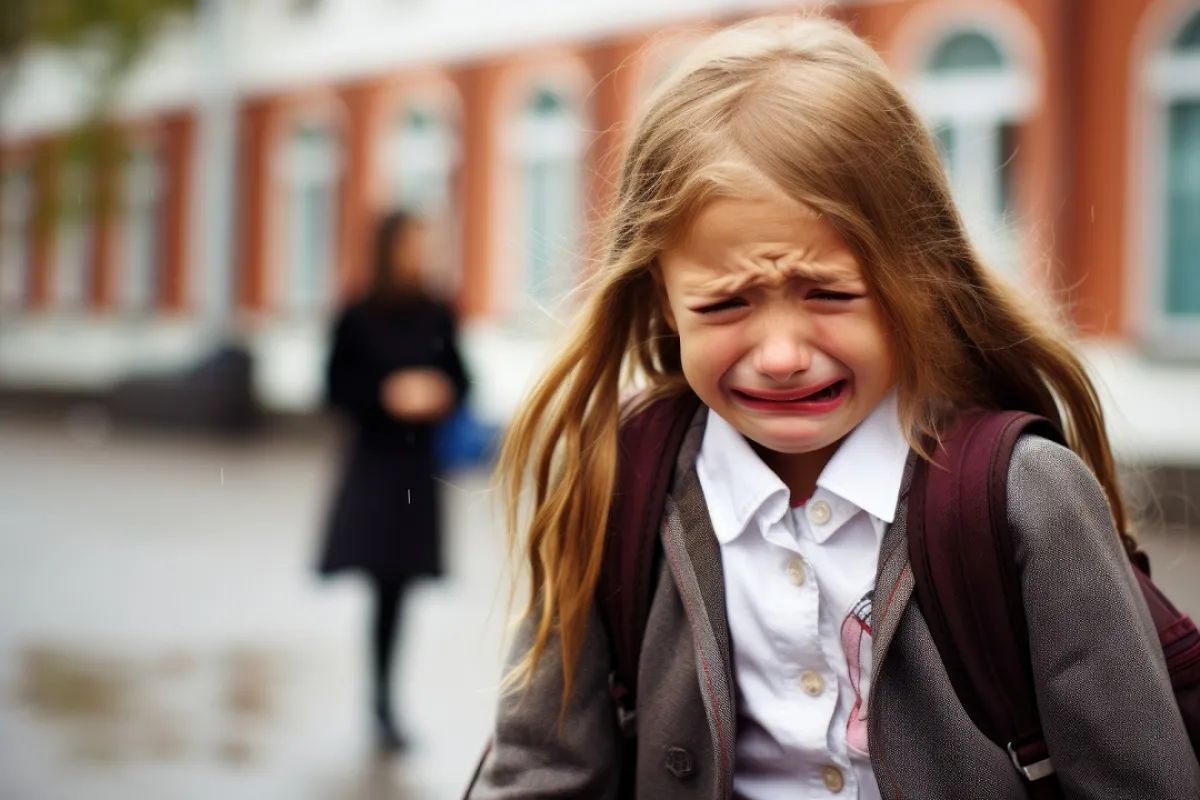 صورة لطفلة تبكي