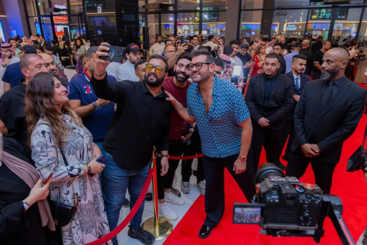 عمرو يوسف من العرض الخاص لفيلم درويش بالرياض- الصورة من حساب فوكس سينما على إنستغرام