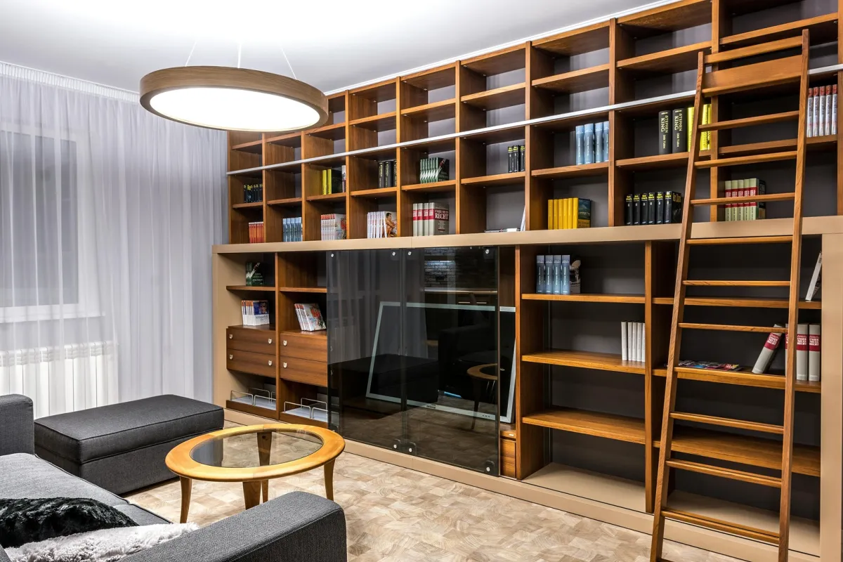 مكتبة منزلية عصرية