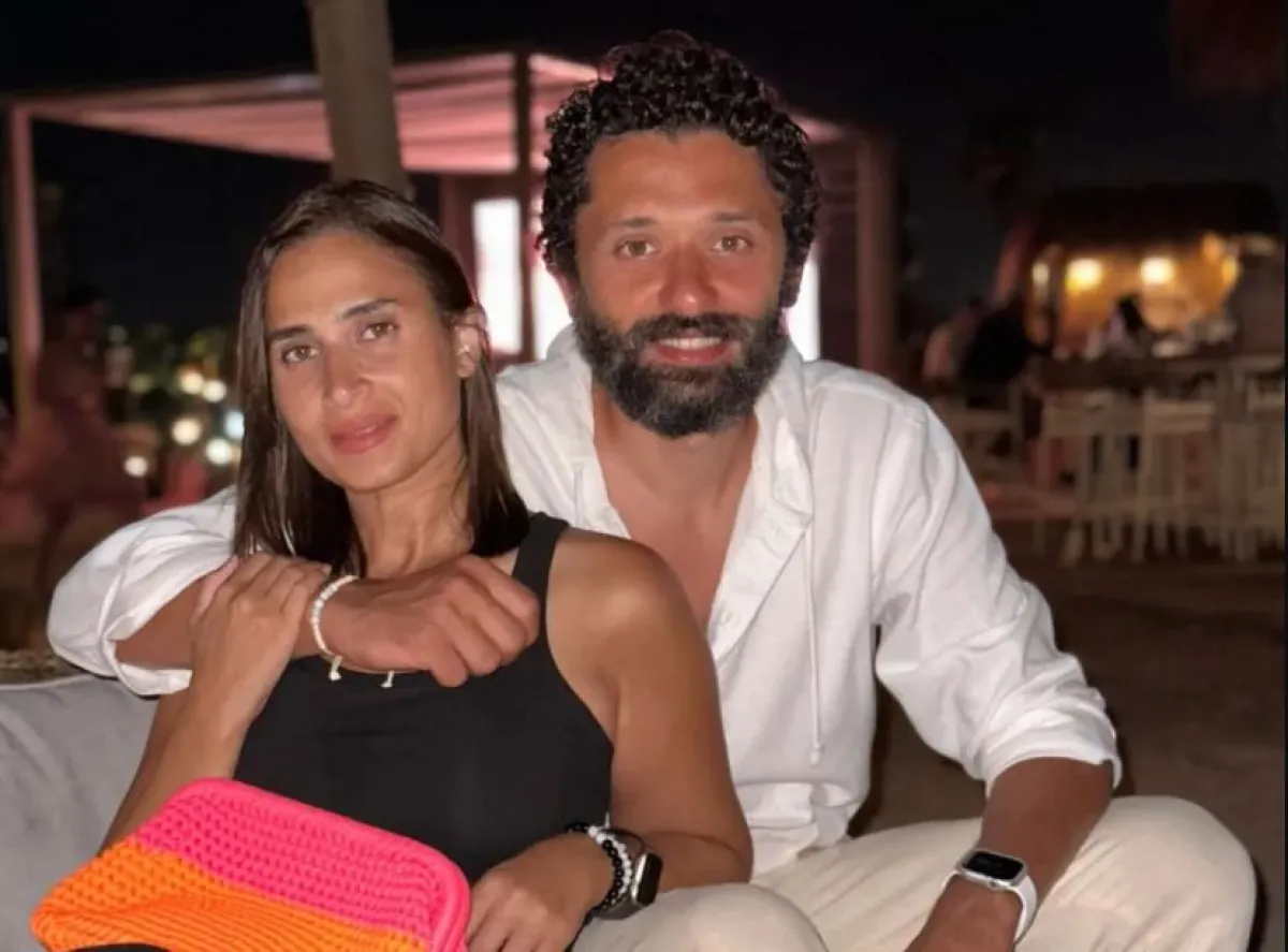 كريم محمود عبد العزيز وزوجته آن الرفاعي - الصورة من حسابها على انستغرام