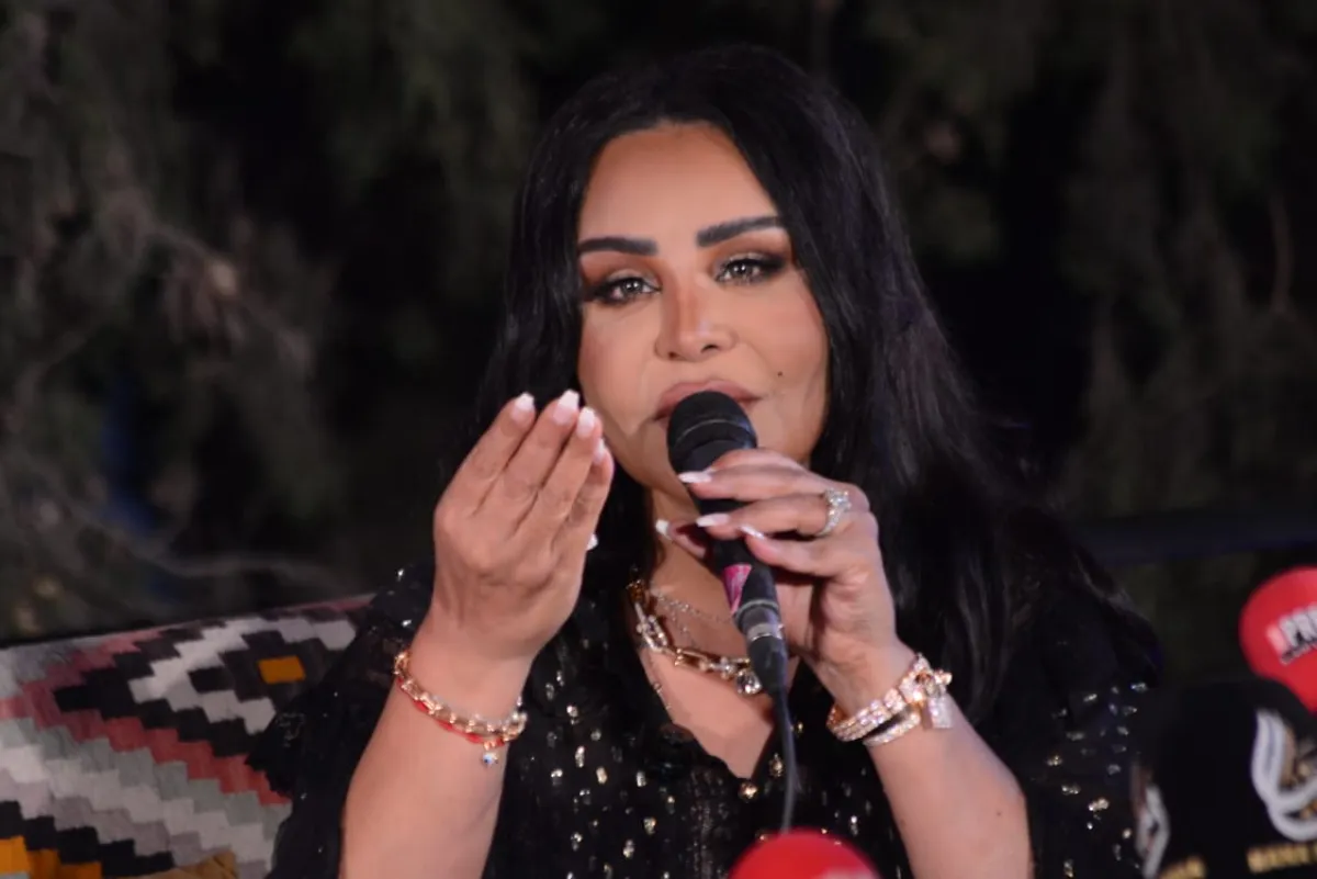 أحلام من المؤتمر الصحفي - صورة خاصة لسيدتي تصوير منية كواش