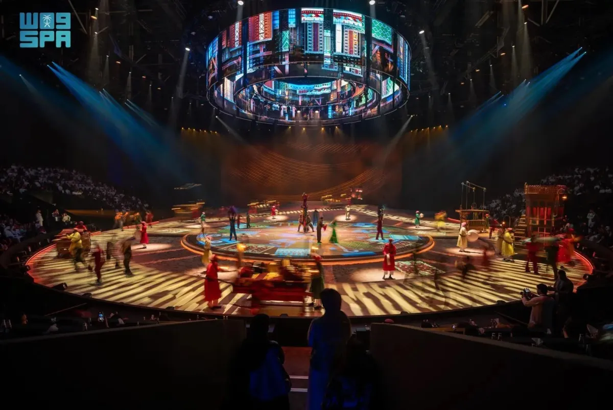 العرض الأدائي ترحال. الصورة من وكالة الأنباء السعودية "وأس"