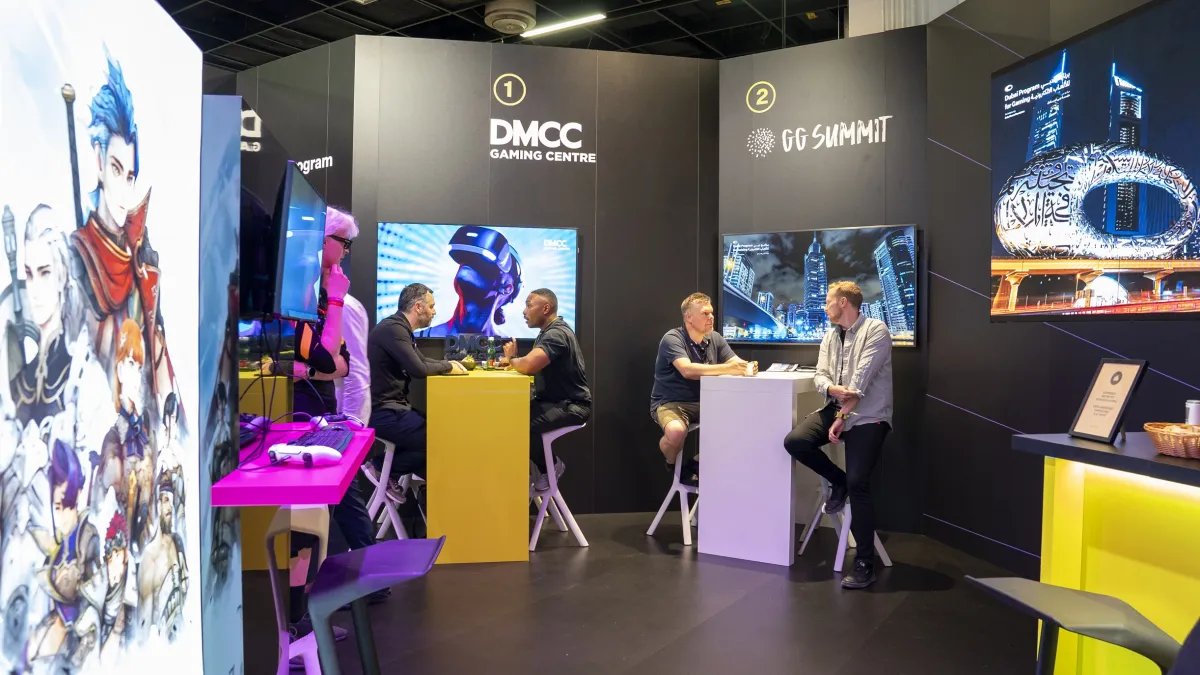 جناح دبي في معرض "غيمز كوم". الصورة من مكتب دبي الإعلامي