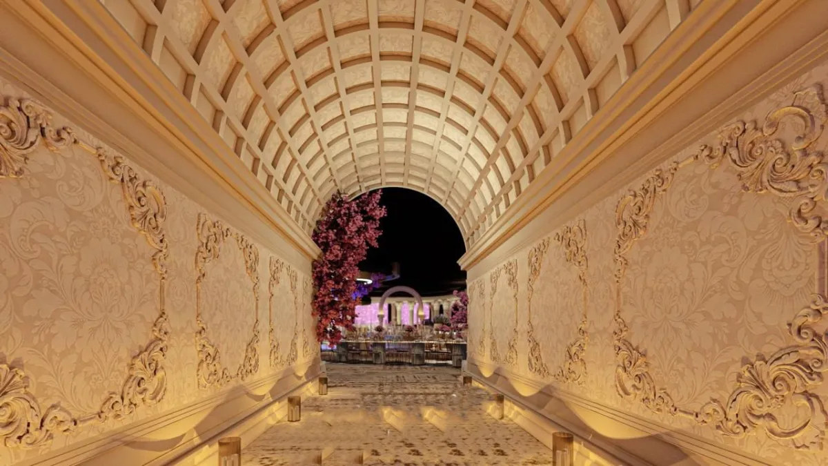 ديكور كلاسيكي عائد لحفل زفاف