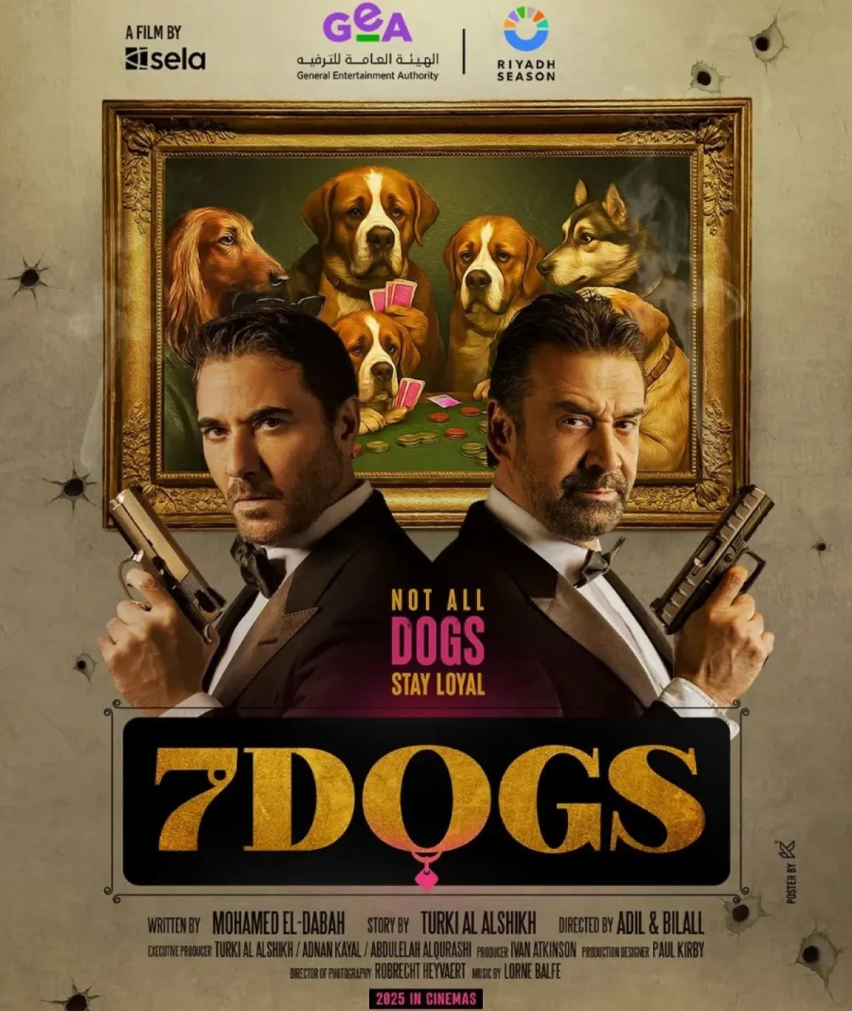بوستر فيلم 7Dogs ‎‏ - الصورة من الحساب الرسمي للمستشار تركي أل الشيخ على "فيسبوك"