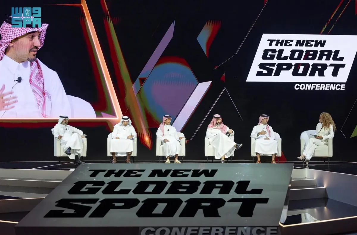منصة مؤتمر الرياضة العالمية الجديدة - الصورة من وكالة الأنباء السعودية "واس"