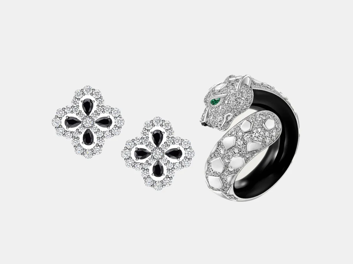 مجوهرات مرصعة بأحجار سوداء في إطلالاتكِ الراقية