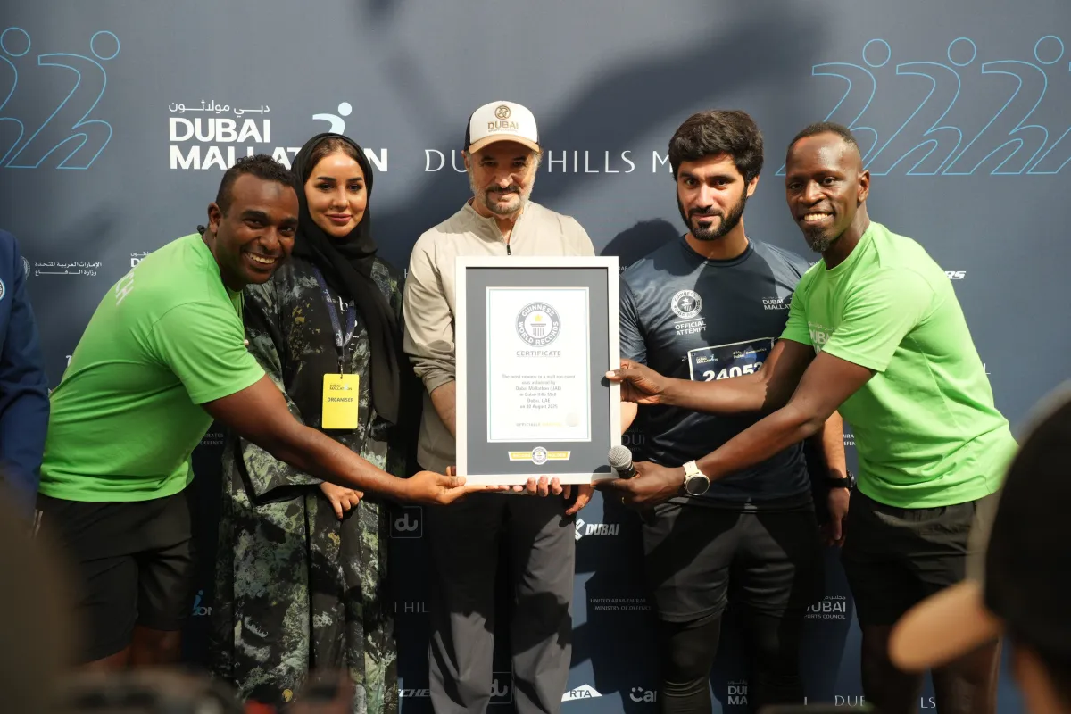 دبي مولاثون يسجل رقمًا قياسيًّا في موسوعة غينيس. الصورة من مكتب دبي الإعلامي