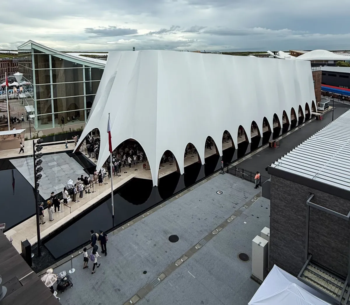 جناح دولة قطر في إكسبو أوساكا. الصورة من وكالة الأنباء القطرية "قنا"