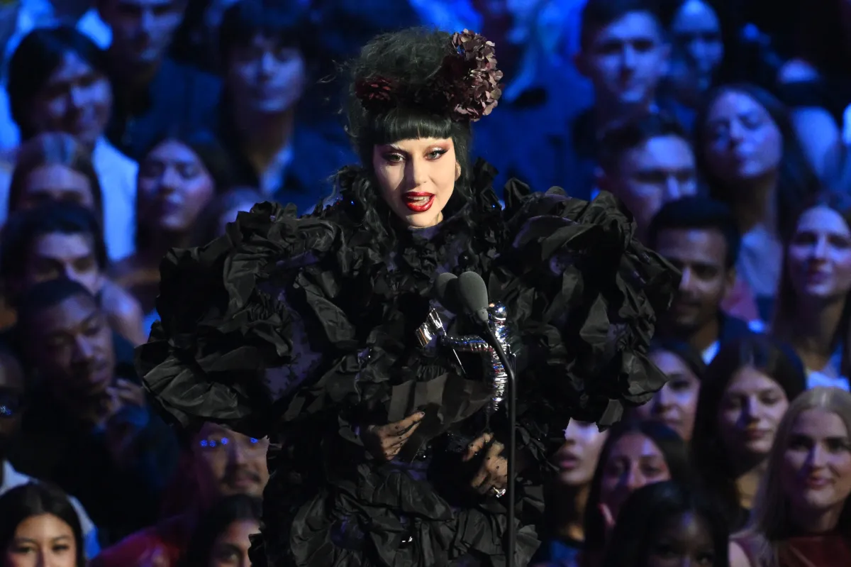 ليدي غاغا Lady Gaga من حفل توزيع جوائز MTV VMAs عام 2025. مصدر الصورة: Roy Rochlin/Getty Images for MTV/AFP