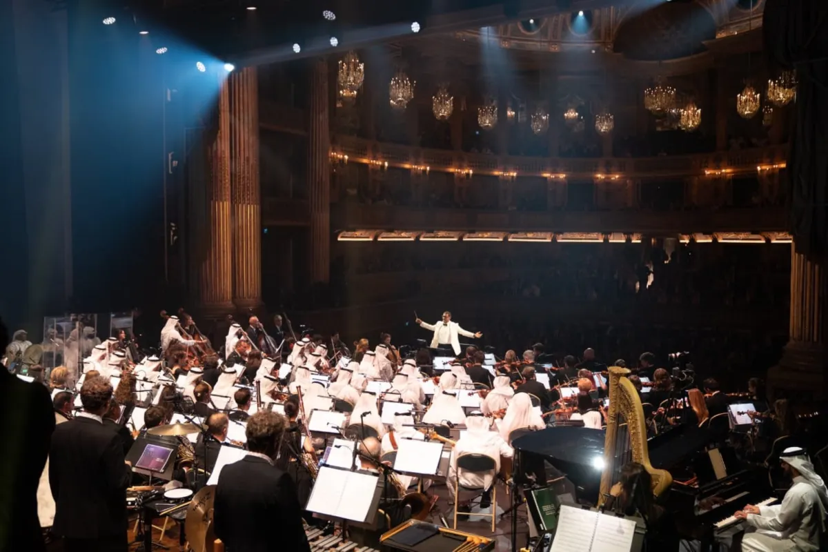 الأوركسترا السعودية تتألق في قصر فرساي - الصورة من الحساب الرسمي لهيئة الموسيقى على منصة اكس