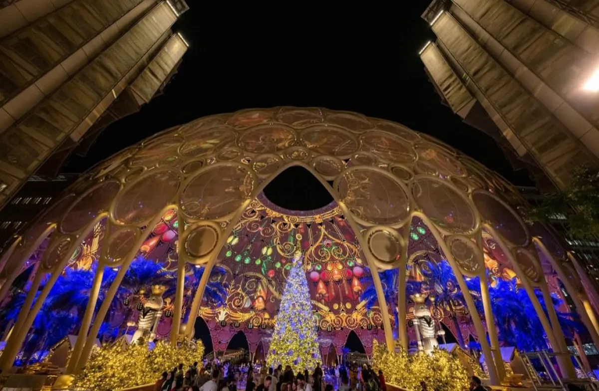 ساحة الوصل في إكسبو دبي. الصورة من وكالة الأنباء الإماراتية "وام"