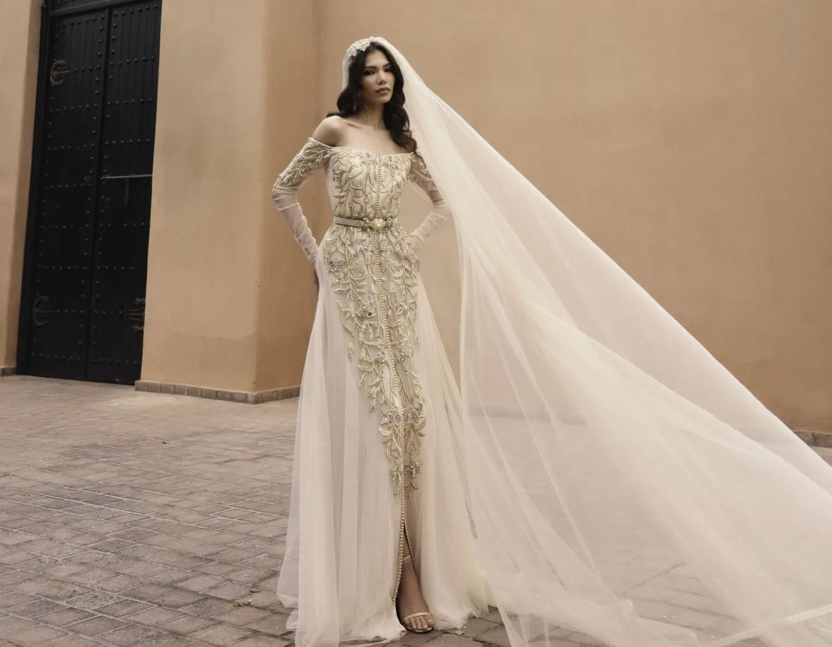 فستان زفاف من سلمى بنعمر- الصورة من العلاقات العامة للدار