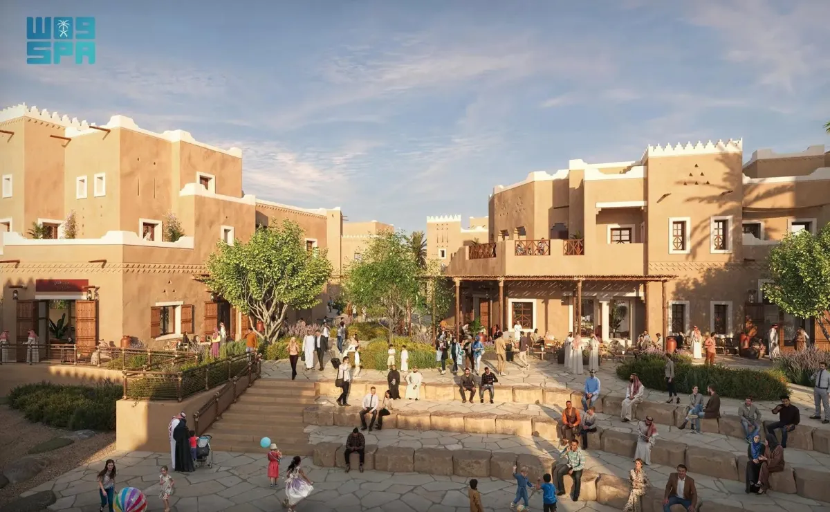 مشروع جادة جبل القرين بالدرعية - الصورة من وكالة الأنباء السعودية "واس"