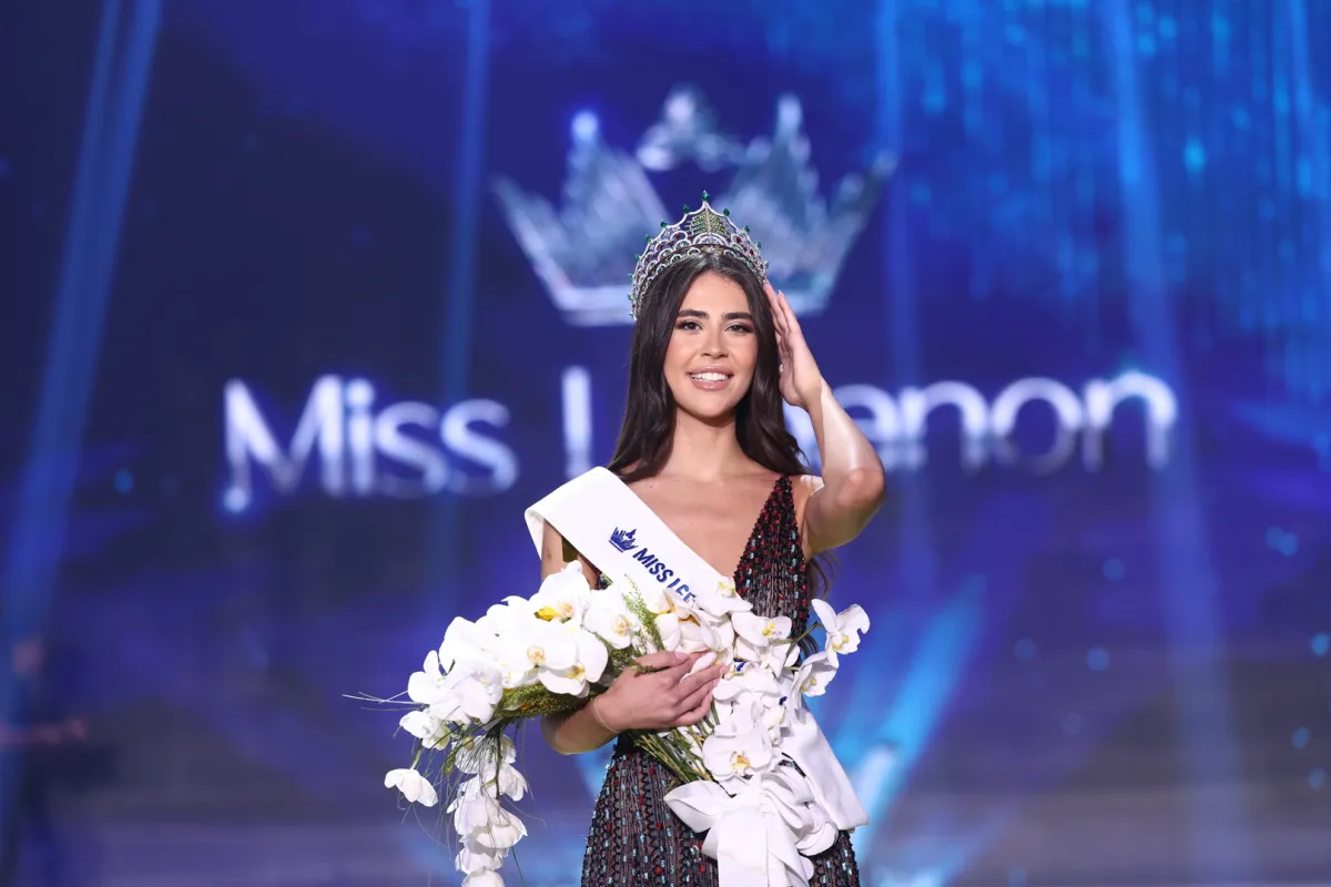 بيرلا حرب ملكة جمال لبنان 2025- الصورة من المكتب الاعلامي لحفل انتخاب ملكة جمال لبنان