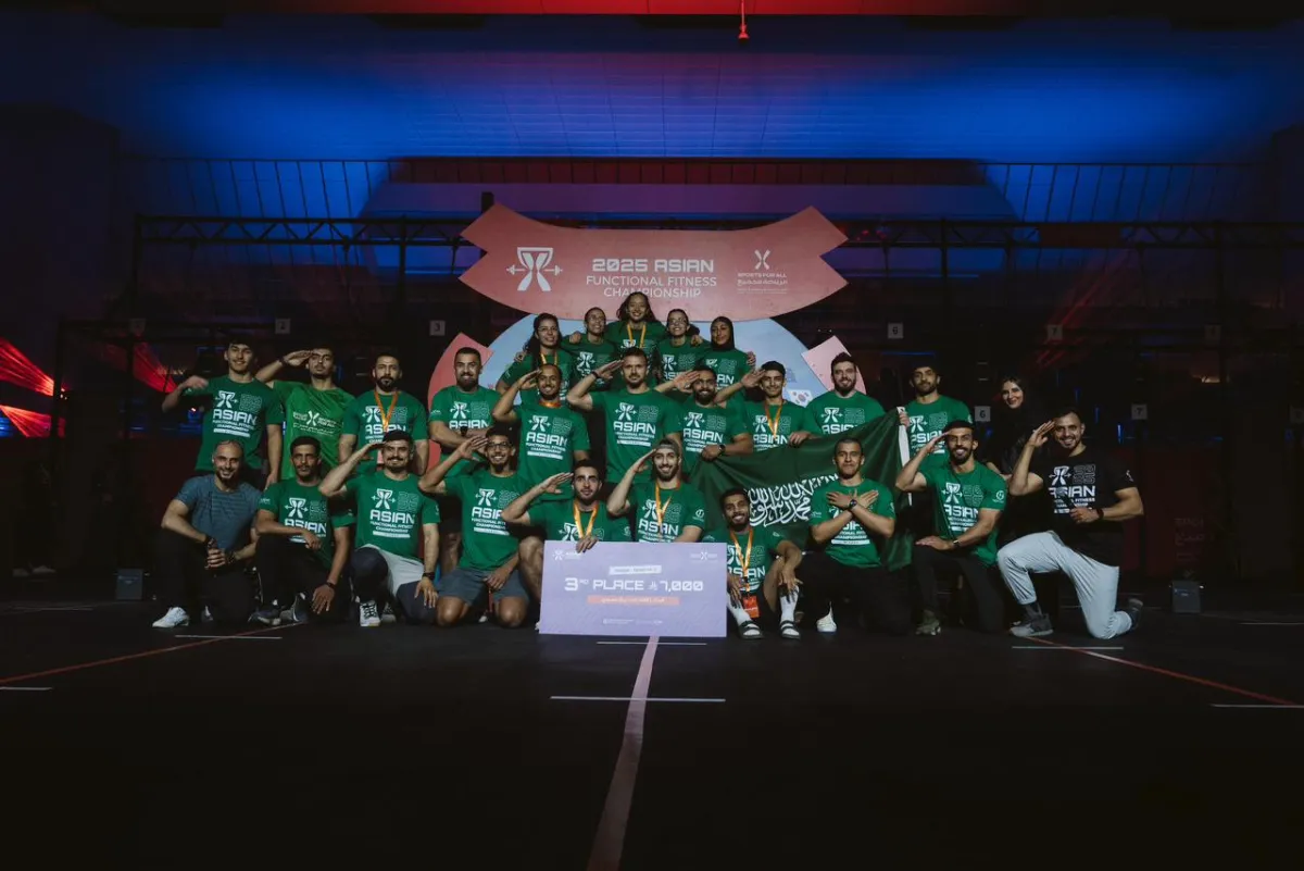 الفريق السعودي الفائز  بالميدالية البرونزية. الصورة من العلاقات العامة