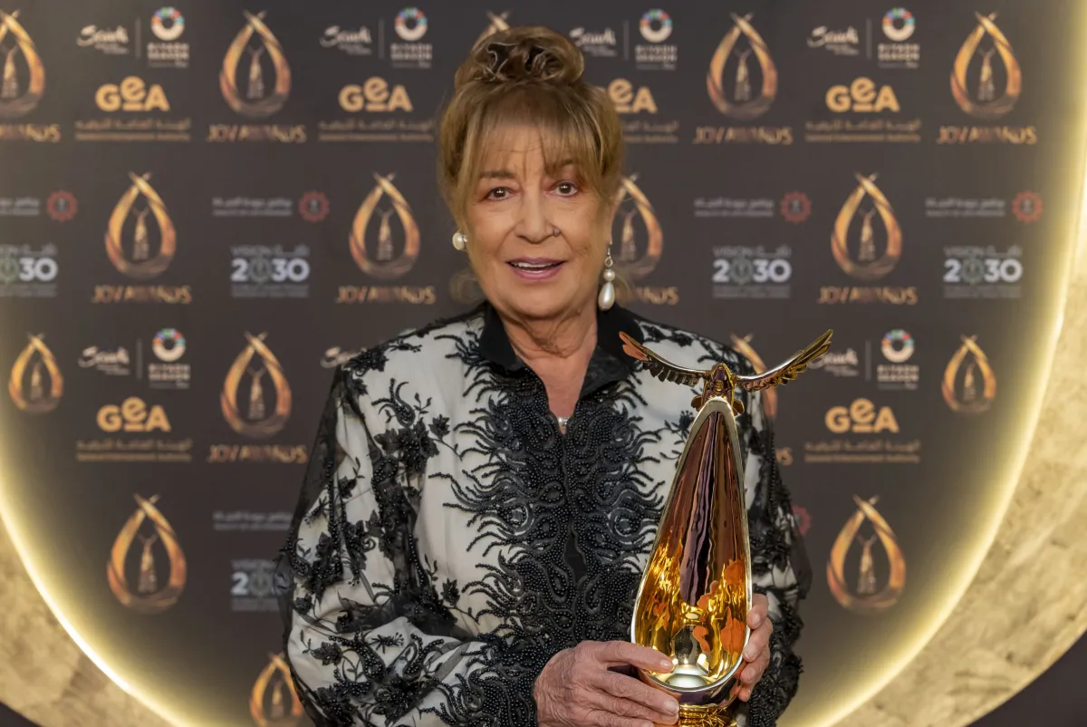 منى واصف من حفل جوى أوارد - الصورة من المكتب الإعلامي لشبكة MBC