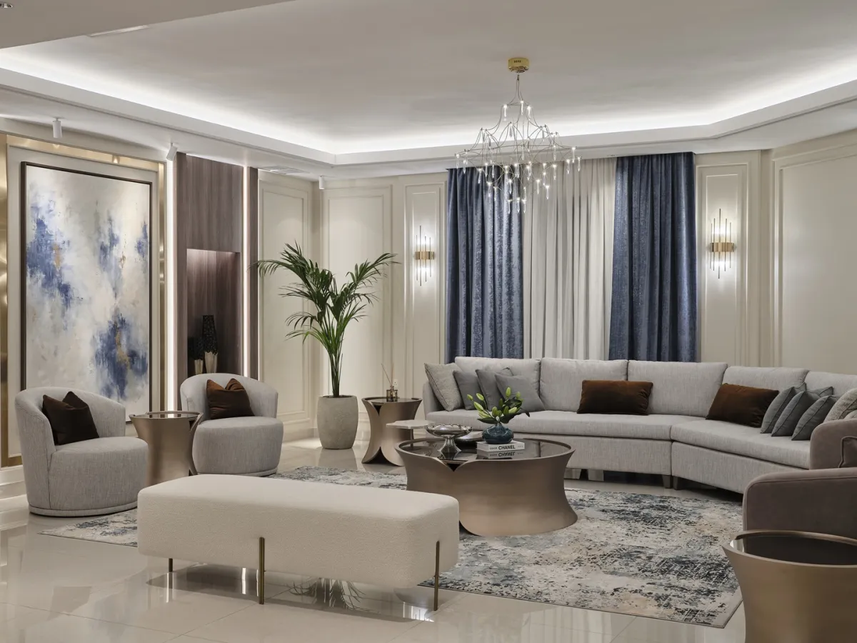 قسم الاستقبال في فيلا بالكويت 