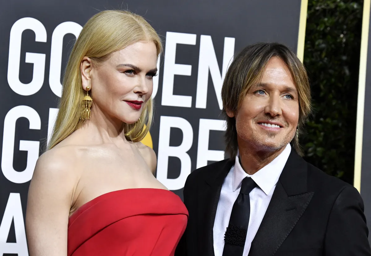 نيكول كيدمان وكيث أوربان في حفل توزيع جوائز غولدن غلوب 2020 كاليفورنيا - Nicole Kidman and Keith Urban. مصدر الصورة Frazer Harrison / GETTY IMAGES NORTH AMERICA / Getty Images via AFP