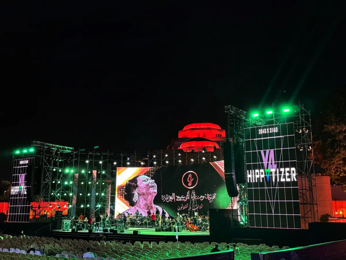 التحضيرات النهائية من حفل افتتاح مهرجان الموسيقى العربية- الصورة من حساب المهرجان على فيسبوك