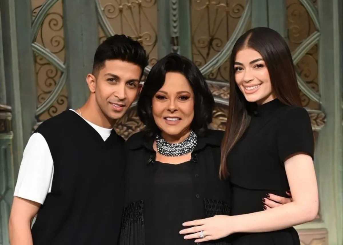 هشام جمال وليلى زاهر مع إسعاد يونس - الصورة من المركز الصحفي للبرنامج