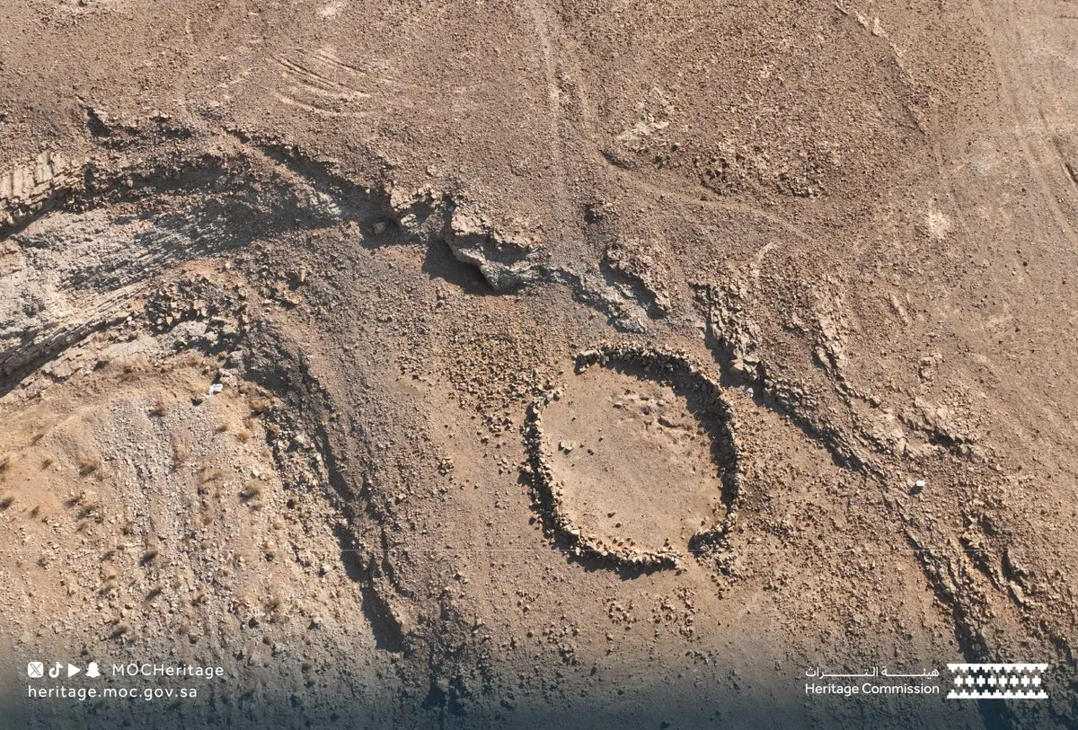إحدى الاكتشافات في مبادرة اليمامة. الصورة من الحساب الرسمي لهيئة التراث على منصة x