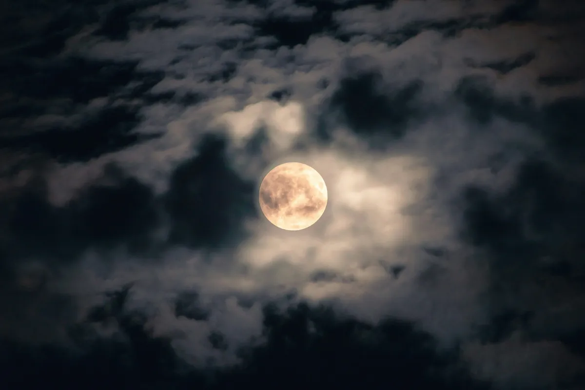 القمر يزين السماء – الصورة من unsplash by danil silantev