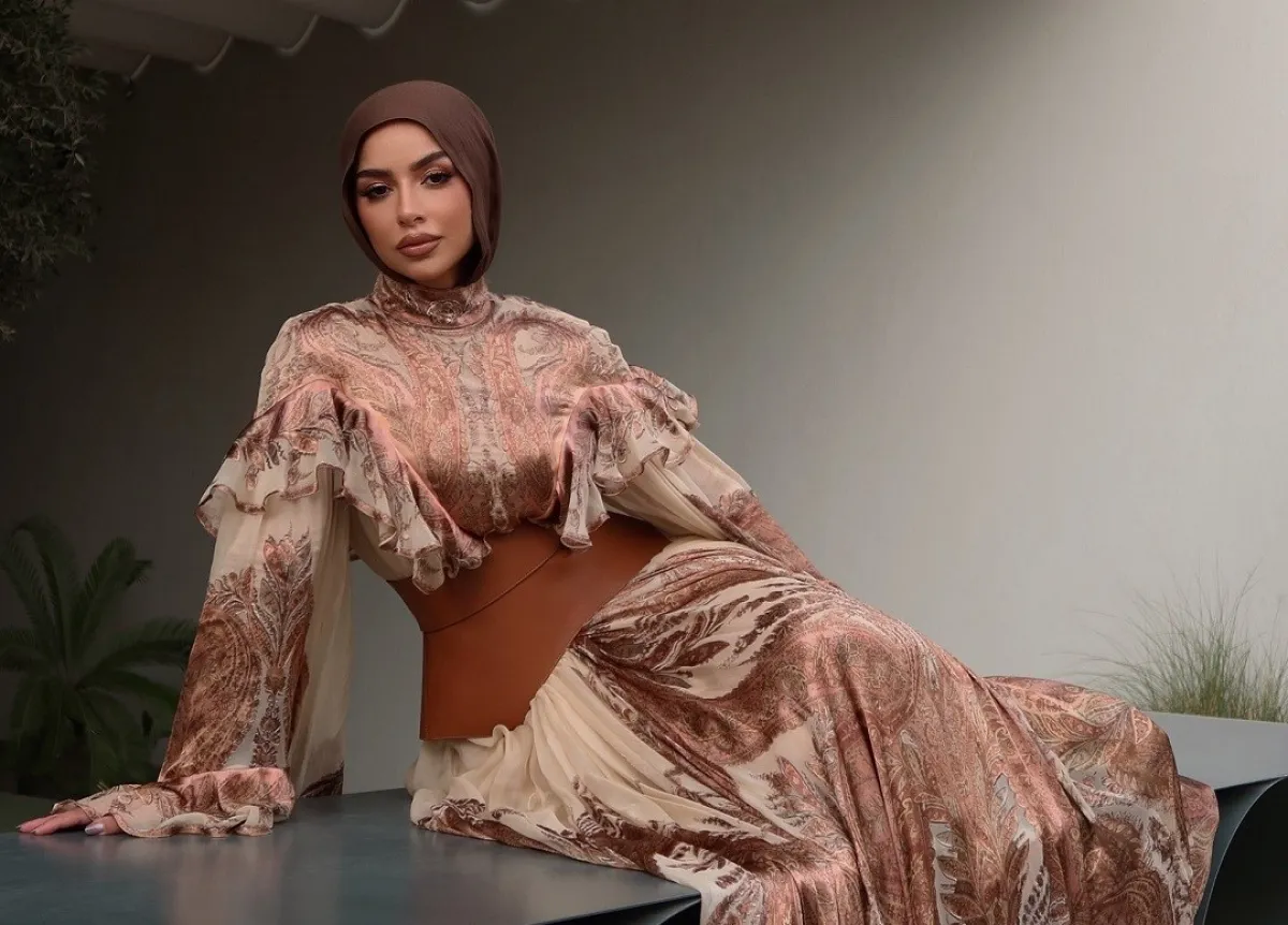 سهى طه بفستان مستوحى من العصر الفيكتوري- الصورة من حسابها الرسمي على انستغرام