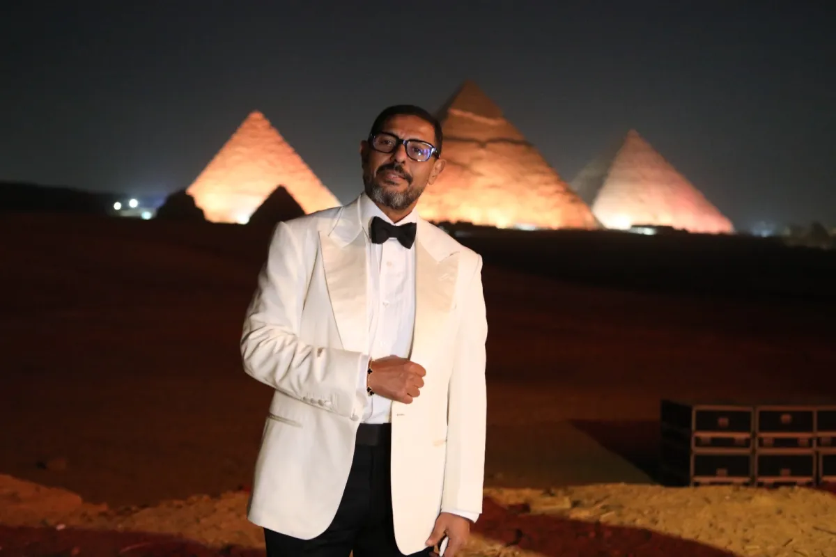 هاني فرحات في حفل كامل العدد بالأهرامات- الصورة من المركز الإعلامي