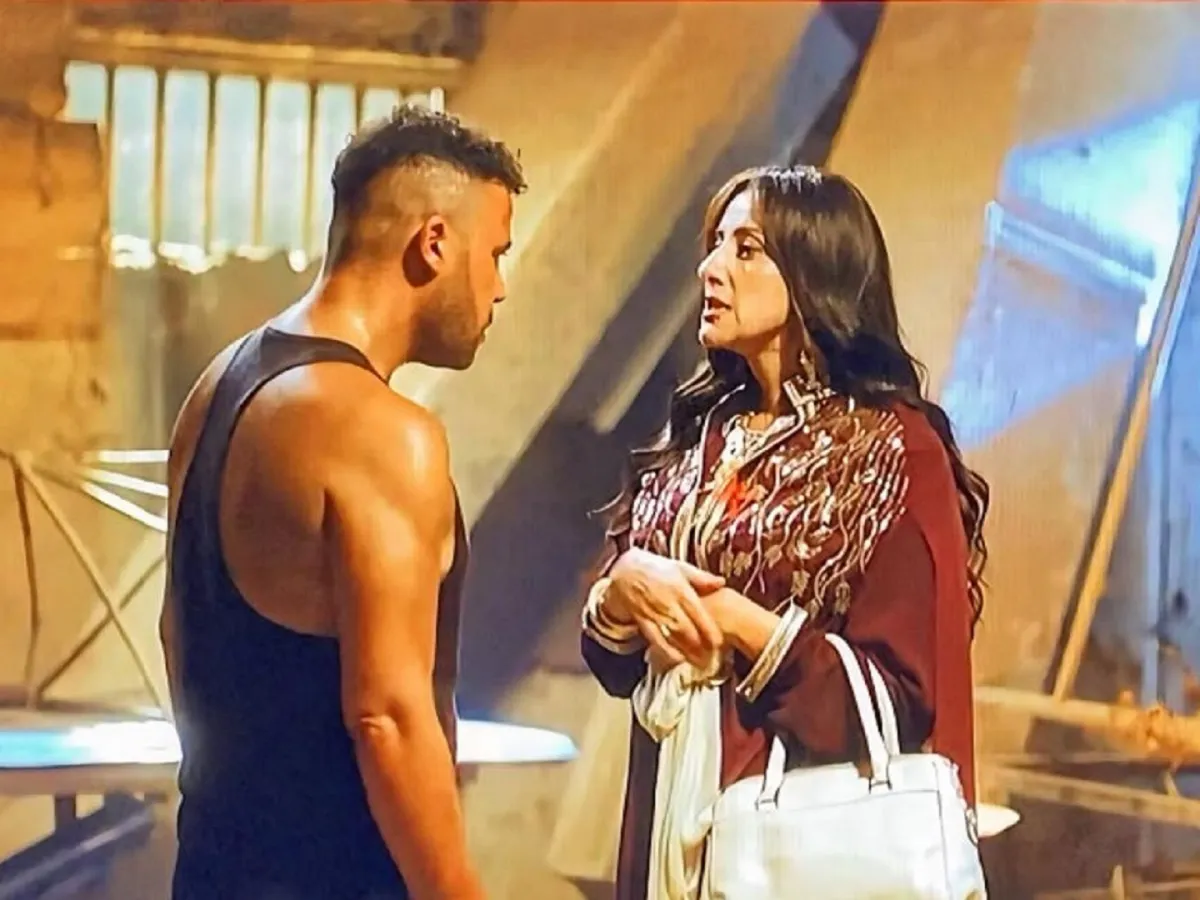 محمد إمام وحنان مطاوع من كواليس مسلسل الكينج - الصورة من حساب محمد إمام على انستغرام