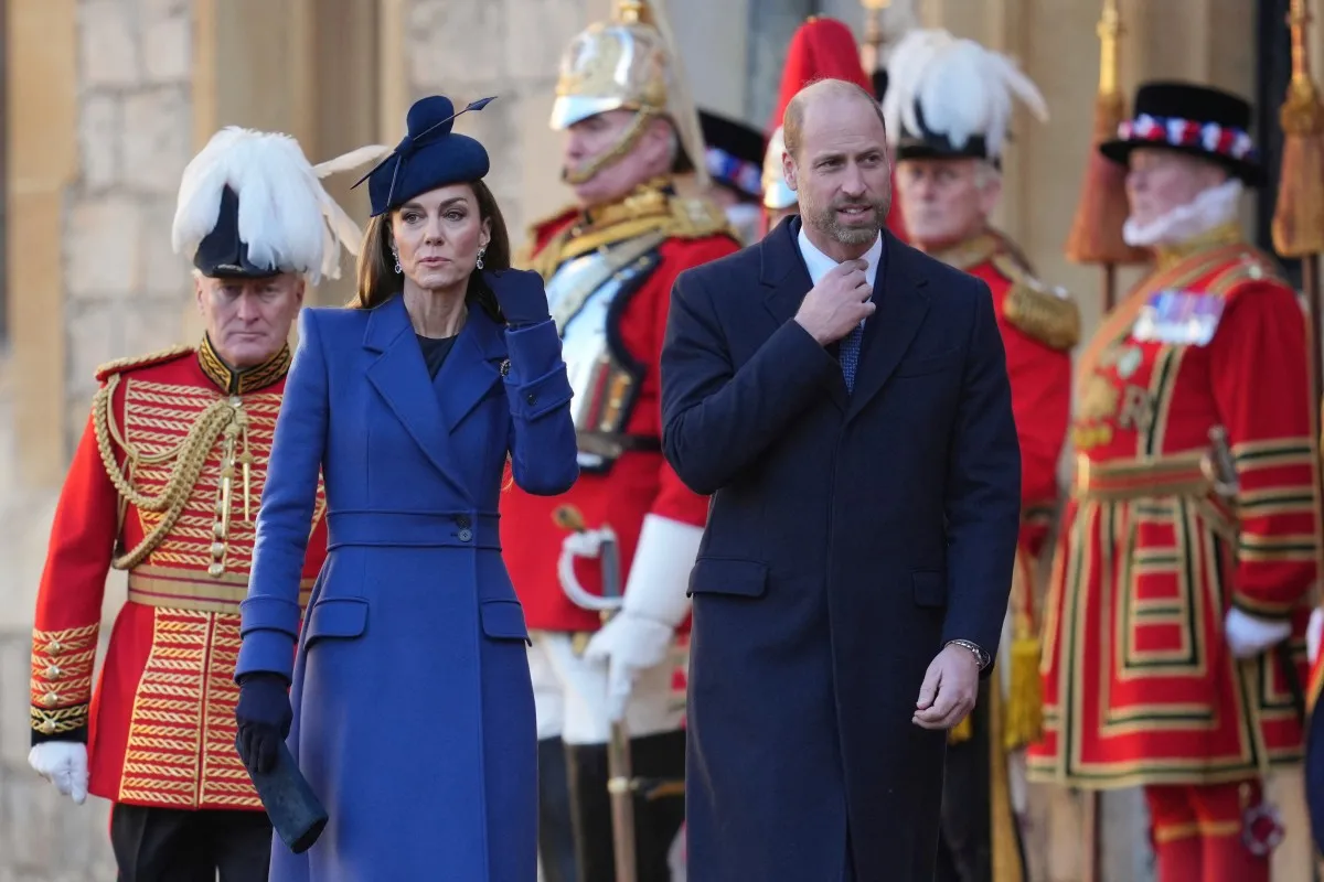 أمير وأميرة ويلز في قصر وندسور (Prince of Wales and Princess of Wales at Windsor Castle). مصدر: الصورة: Cheung / POOL / AFP