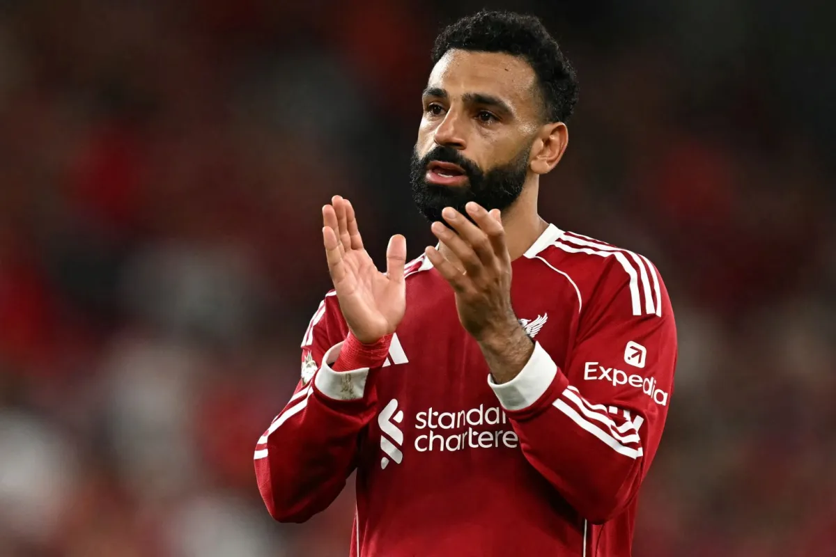 محمد صلاح في ملعب أنفيلد بمدينة ليفربول، شمال غرب إنجلترا (Mohamed Salah at Anfield in Liverpool, north west England). مصدر الصورة: Paul ELLIS / AFP