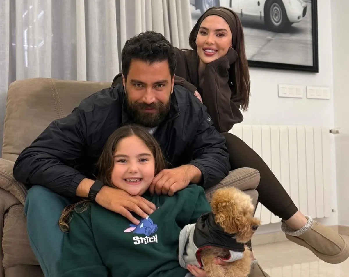 معتصم النهار وزوجته لين برنجكجي وابنتهما ساندرا- الصورة من حساب معتصم على إنستغرام