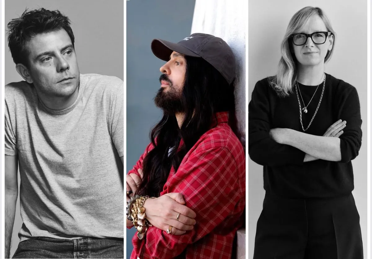 من اليمين الى اليسار: سارة بيرتون وأليساندرو ميكيلي وجوناثان أندرسون - الصور من انستغرام المدراء الابداعيين