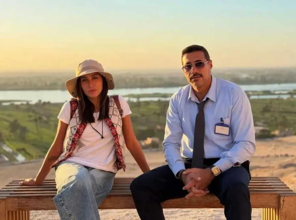 أحمد السعدني ودينا الشربيني في كواليس لا ترد ولا تستبدل- الصورة من حسابه على إنستغرام