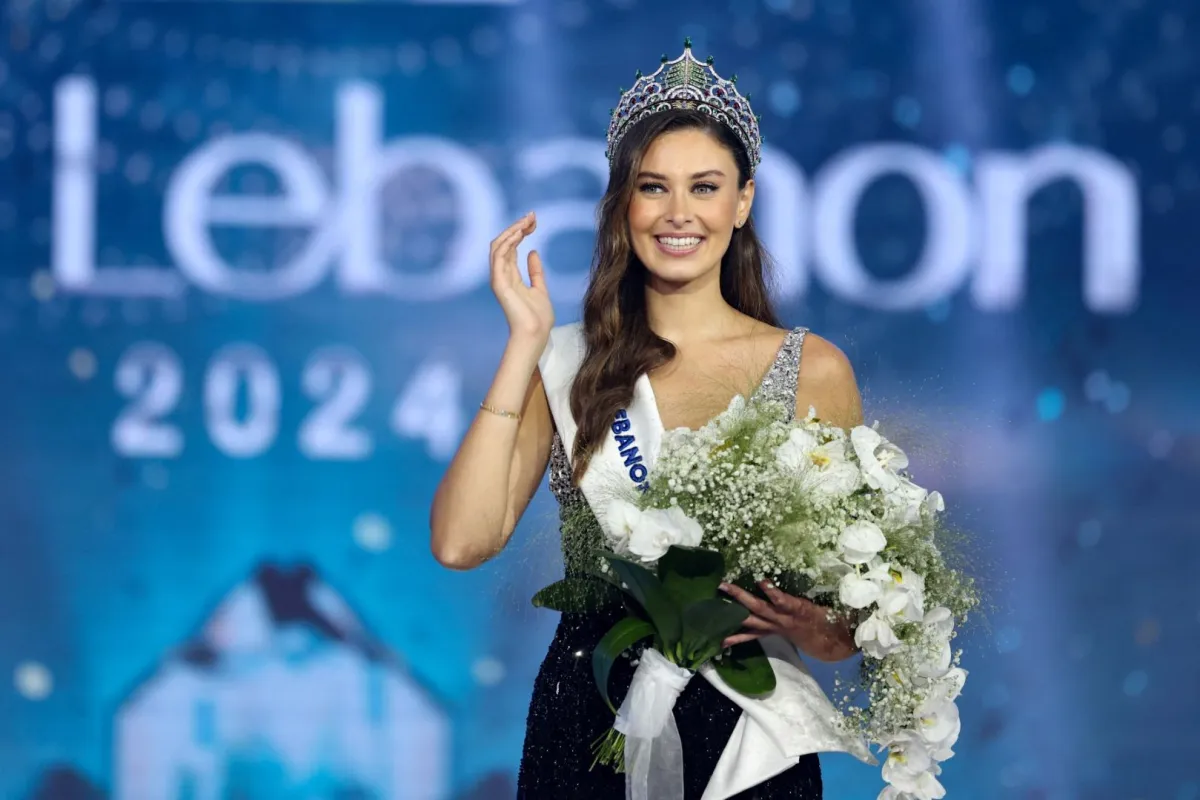 ندى كوسا Nada Koussa ملكة جمال لبنان 2024. مصدر الصورة: ANWAR AMRO / AFP